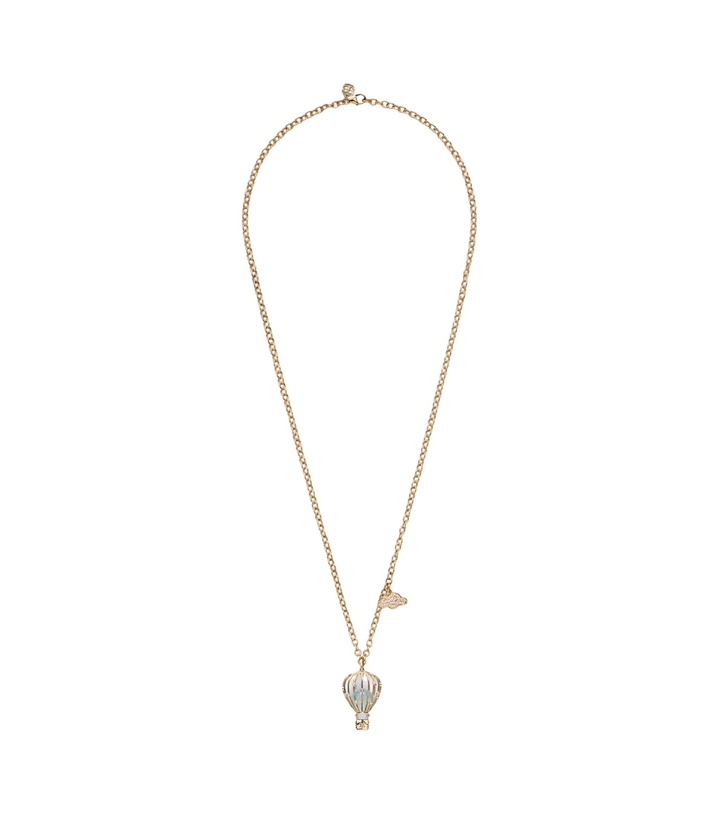 Photo: Sydney Evan Hot Air Balloon and Cloud 14kt gold chain necklace with aquamarine and diamonds