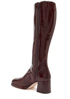 Miista Donna 65 Crinkled Patent-leather Knee-high Boots Brown