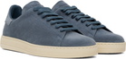 TOM FORD Blue Suede Warwick Sneakers