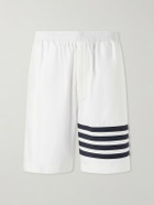 Thom Browne - Straight-Leg Striped Shorts - White