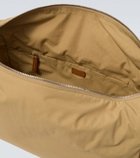 The Row Logan E/W leather-trimmed crossbody bag