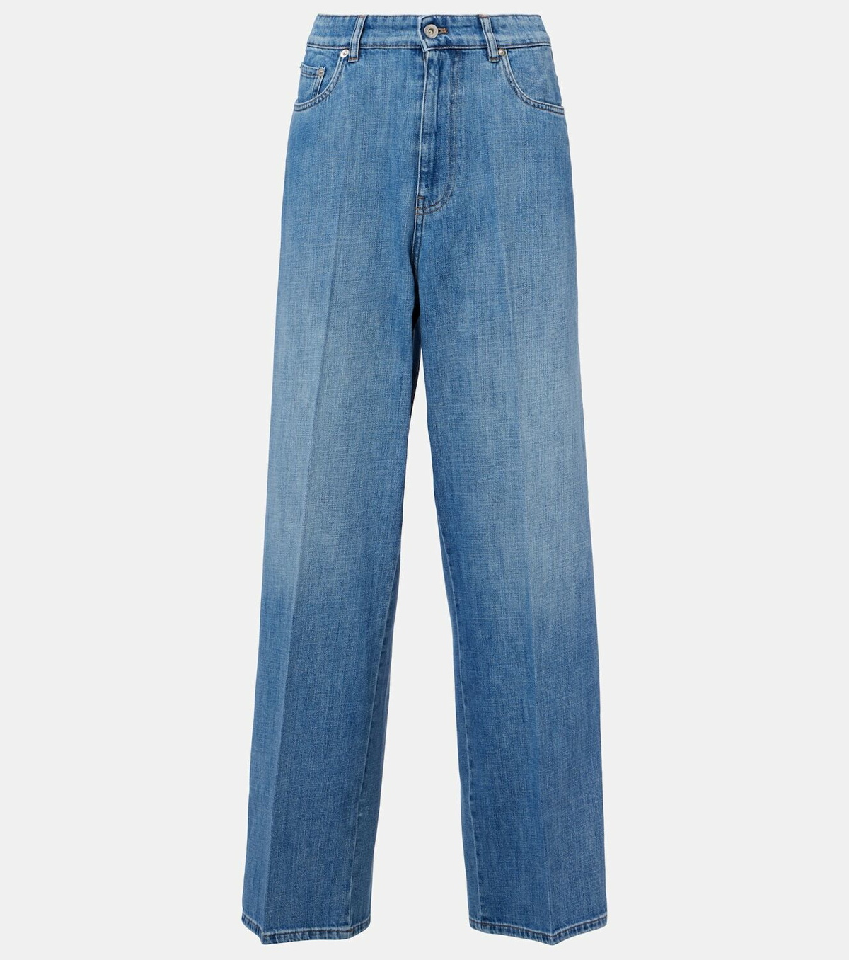 Miu Miu Logo mid-rise wide-leg jeans