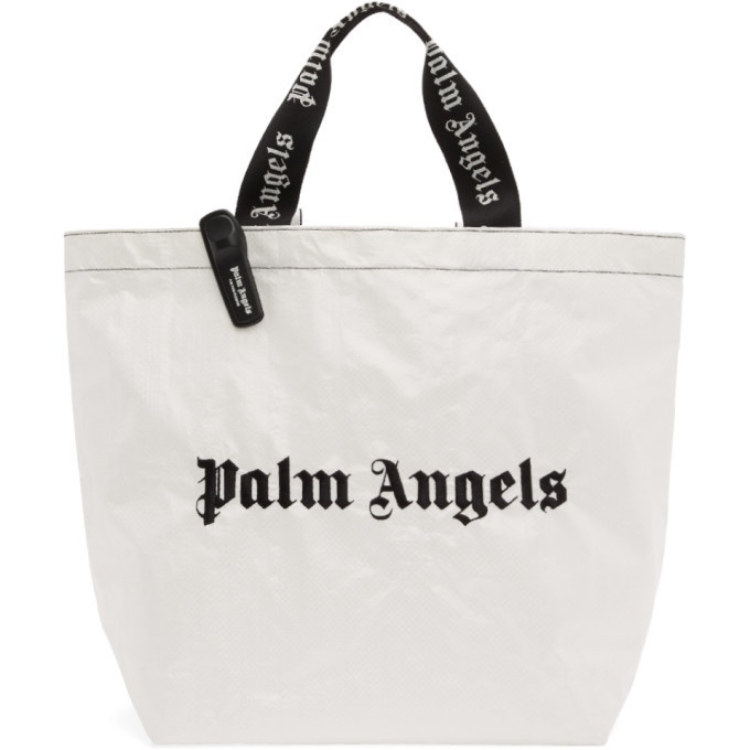 Photo: Palm Angels White and Black Classic Tote