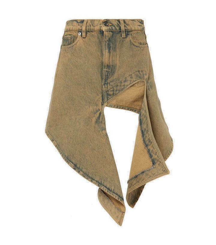 Photo: Y/Project Cutout denim miniskirt