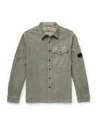 C.P. Company - Logo-Appliquéd Cotton-Blend Corduroy Shirt - Green
