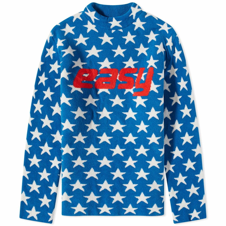 Photo: ERL Unisex Easy Fleece Sweater in Blue