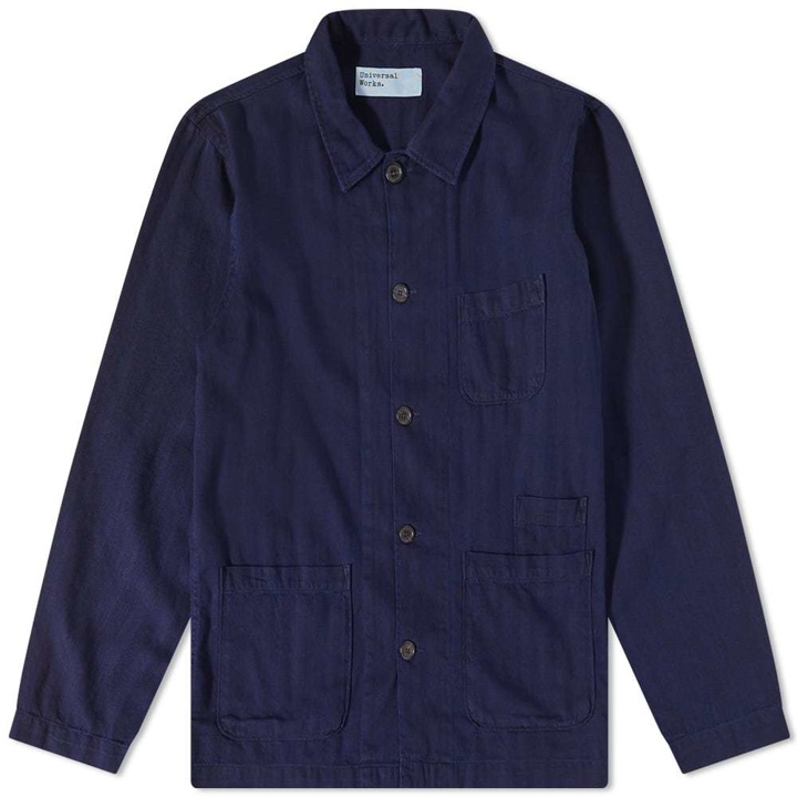 Photo: Universal Works Herringbone Bakers Overshirt