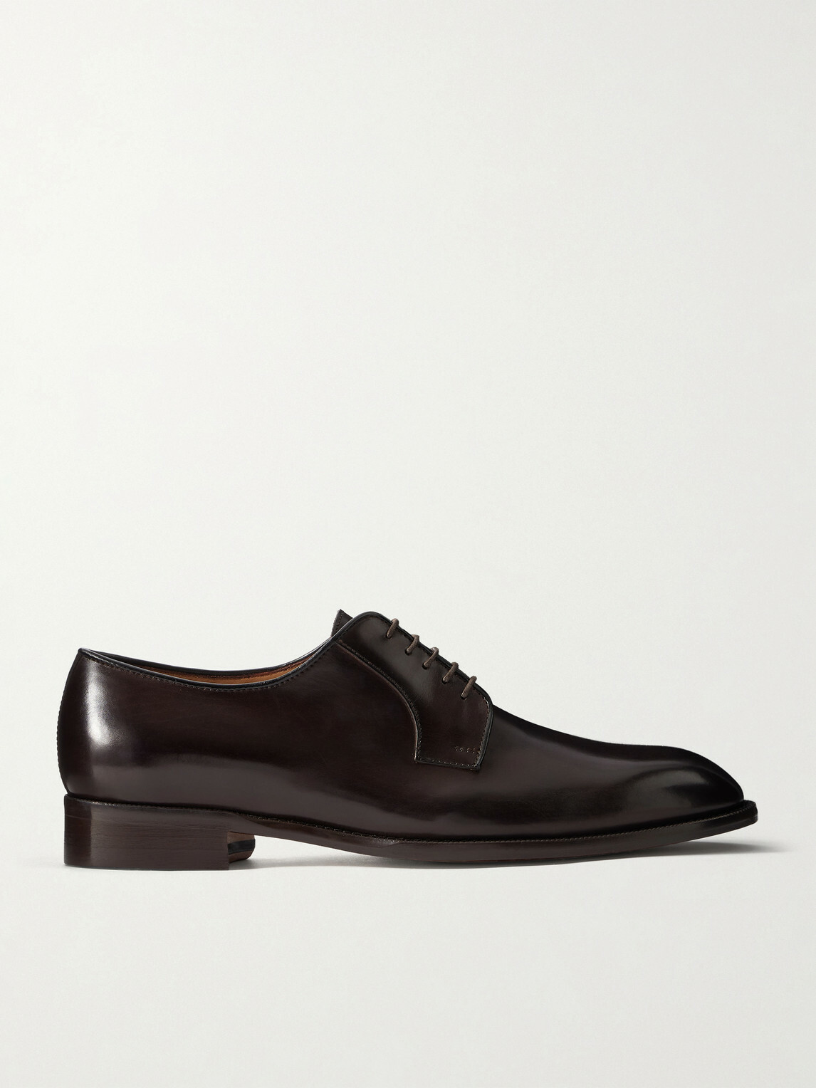 Mr P. - Leather Derby Shoes - Brown