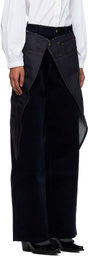 Andersson Bell Navy Zoe Wrap Jeans
