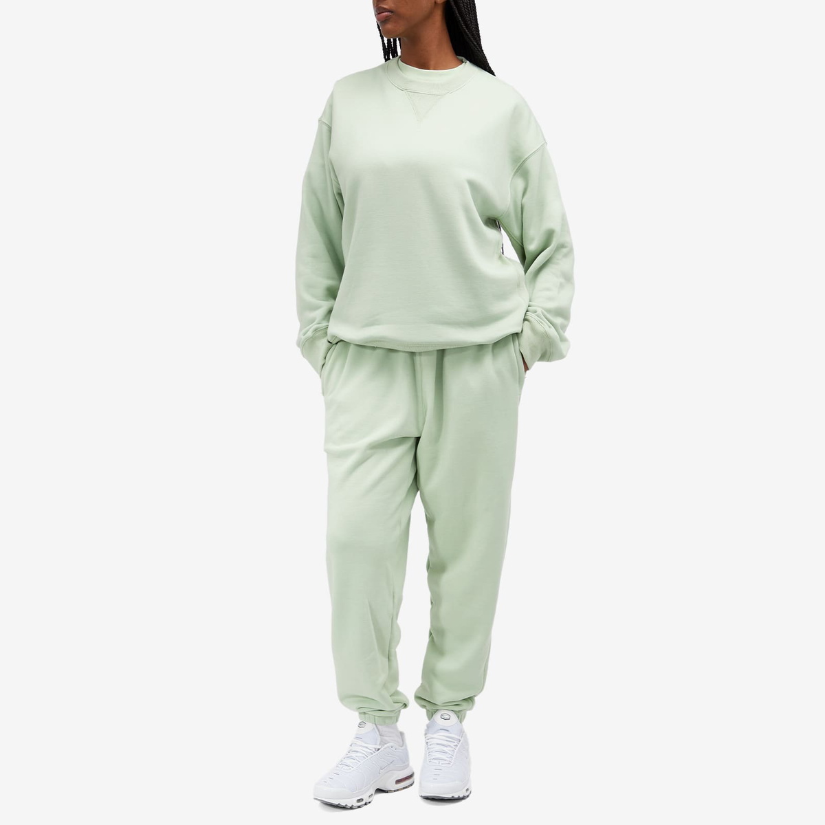 Nike Wool Classics Crew Sweat in Honeydew