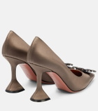 Amina Muaddi - Begum embellished satin pumps