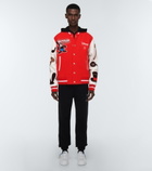 Givenchy - x Disney® leather-trimmed wool-blend varsity jacket