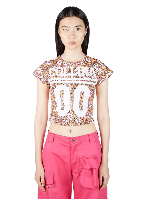 Photo: Collina Strada Logo Print Floral T-Shirt