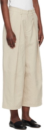 YMC Beige Deadbeat Trousers
