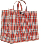 VETEMENTS Red Barbes Shopper Tote