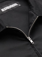 Neighborhood - Drizzler Logo-Print Twill Overshirt - Black