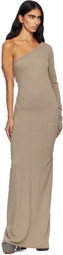 Rick Owens DRKSHDW Taupe Concordians Ziggy Maxi Dress