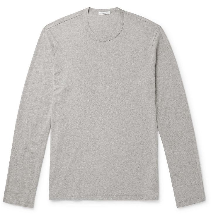 Photo: James Perse - Mélange Combed Cotton-Jersey T-Shirt - Gray