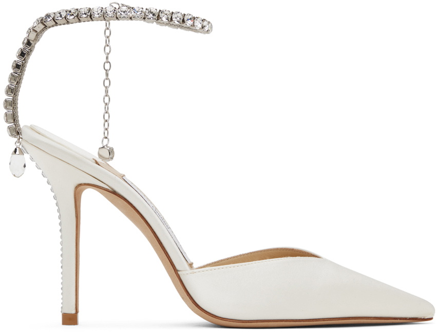 Jimmy Choo Off-White Saeda 100 Heels