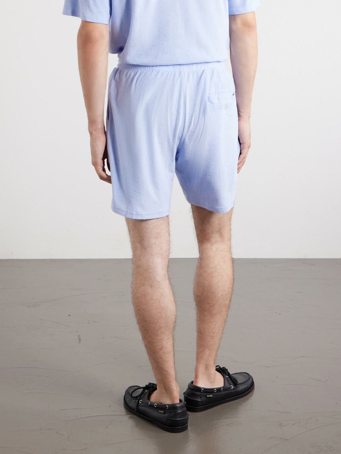 Frescobol Carioca - Augusto Terry Cotton and Linen Blend Shorts - Blue