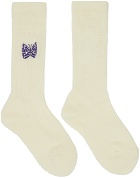 NEEDLES Off-White Pile Socks