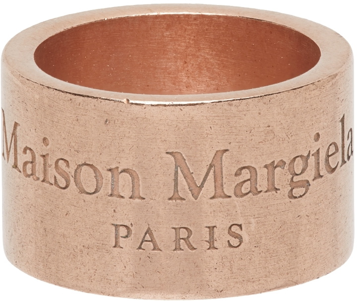 Photo: Maison Margiela Rose Gold Wide Logo Ring