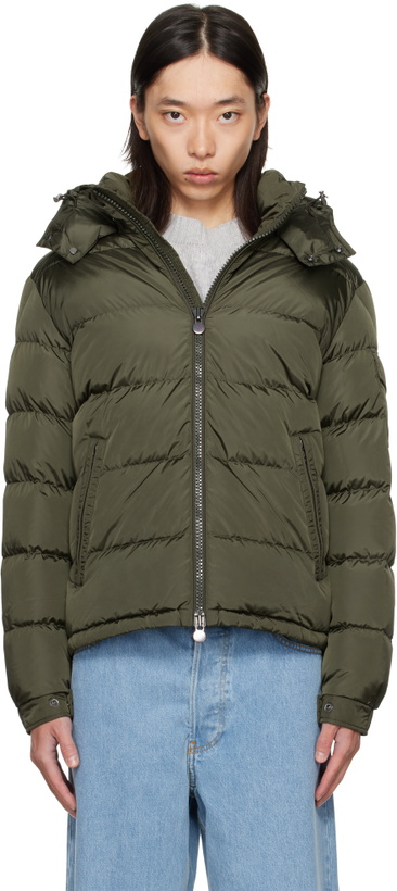 Photo: Moncler Khaki Galion Hooded Short Down Jacket
