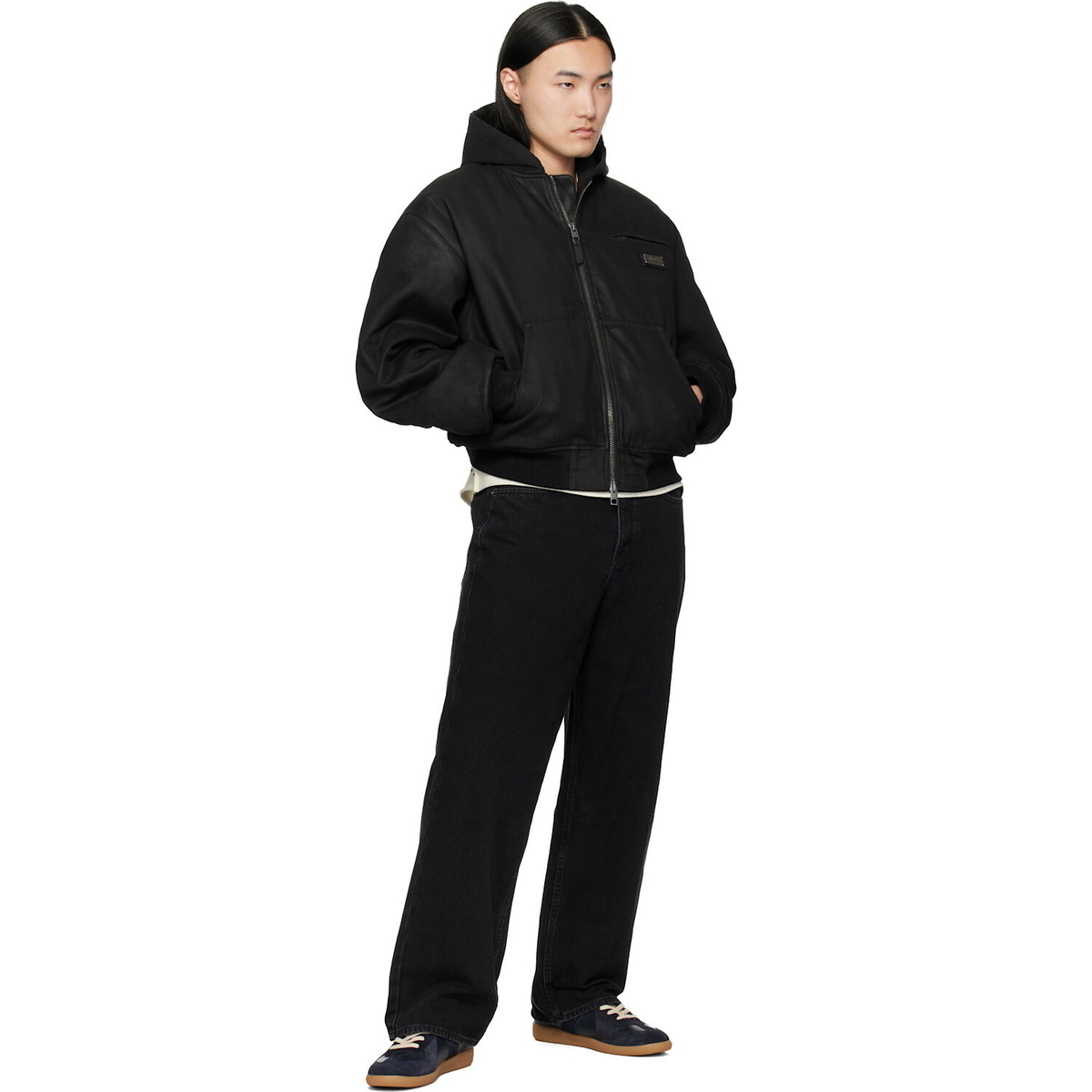 Ksubi Black Sin City Plated Waxed Jacket