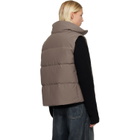 Canada Goose Brown 'Tonal Label' Grandview Cropped Down Vest