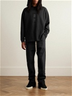 Fear of God - Forum Straight-Leg Logo-Appliquéd Cotton-Jersey Sweatpants - Black