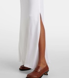 Loewe Feather-detail gathered maxi dress