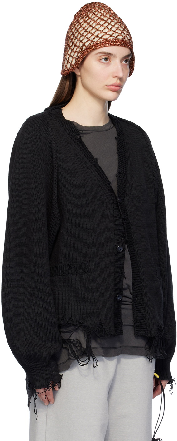 Doublet Black 2Way Sleeve Cardigan