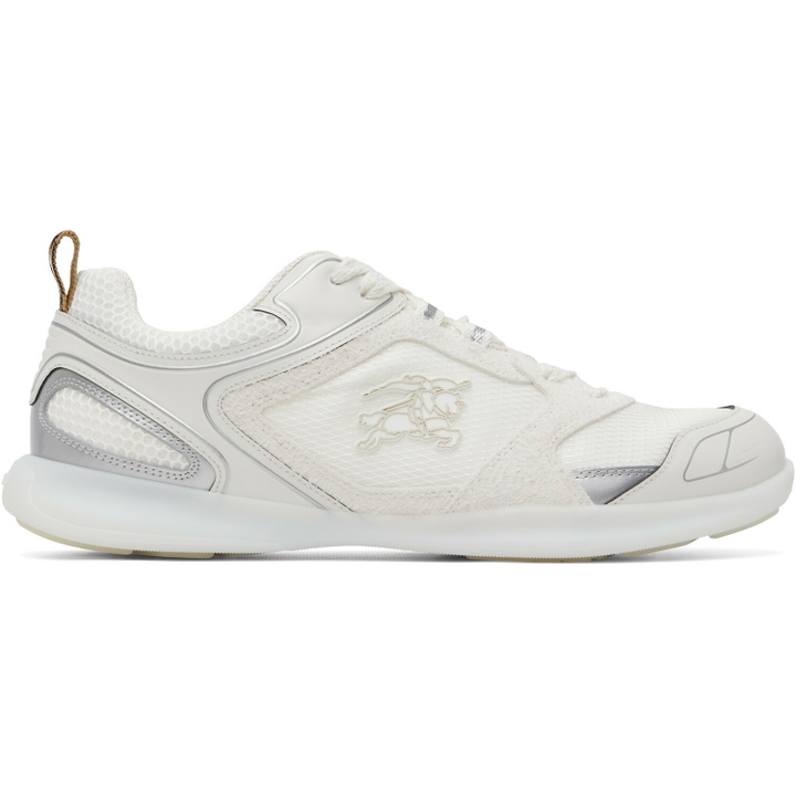 Photo: Burberry White Matrix Sport Sneakers
