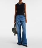 Jean Paul Gaultier Ribbed-knit cotton jersey shorts