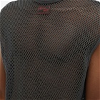 Raf Simons Men's Sleeveless Net Top in Dark Grey