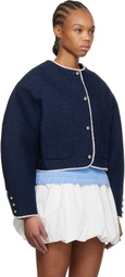 MSGM Blue Patch Pocket Denim Jacket