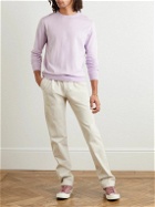 Allude - Cotton and Cashmere-Blend Sweater - Purple