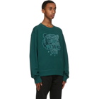 Kenzo Green Velvet Tiger Sweatshirt
