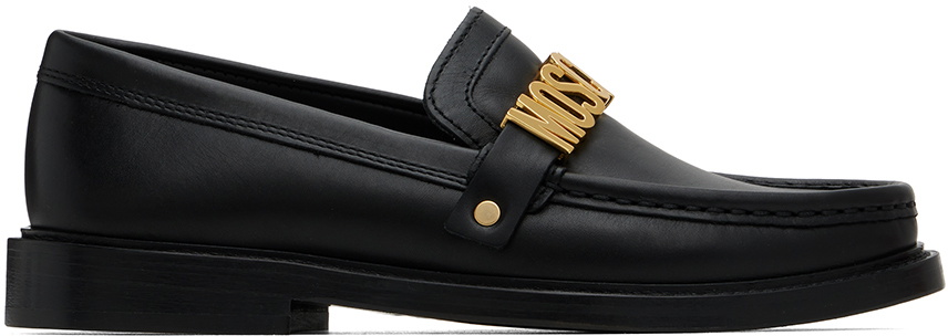 Moschino Black College Loafers