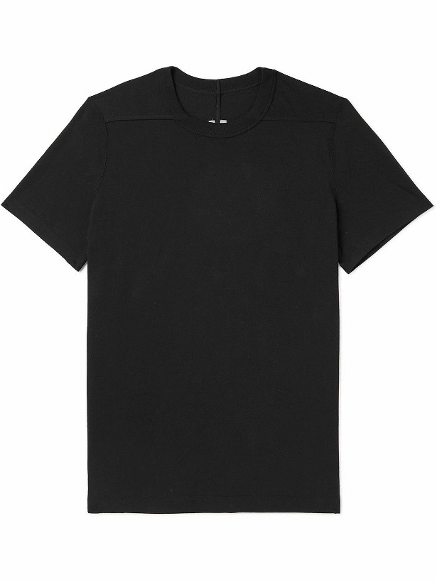 Photo: Rick Owens - Short Level Cotton-Jersey T-Shirt - Black