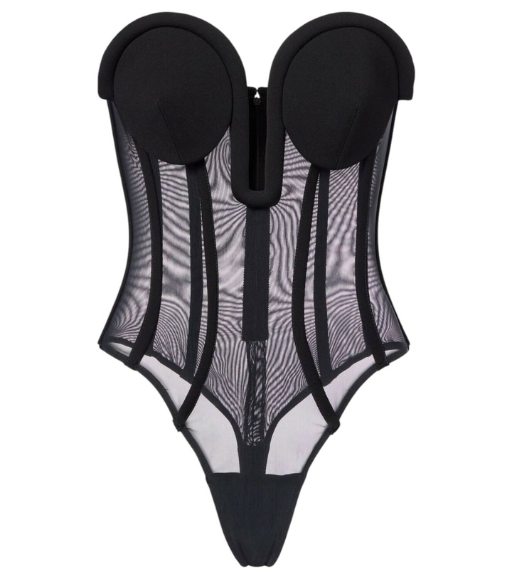 Photo: Jean Paul Gaultier Mesh corset bodysuit