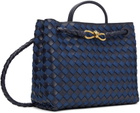 Bottega Veneta Navy Medium Andiamo Bag