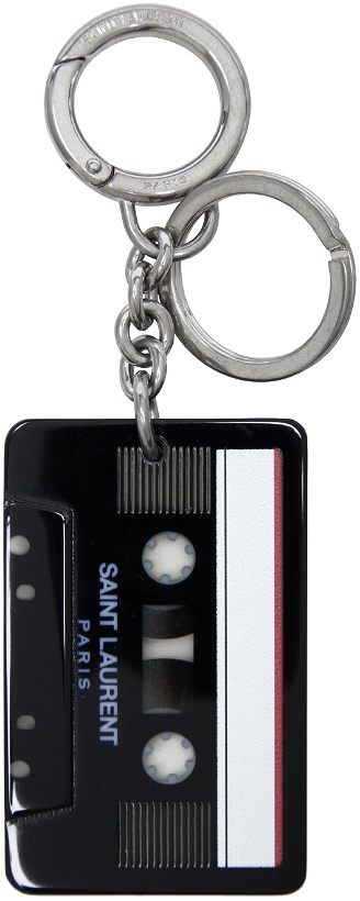 Photo: Saint Laurent Black Cassette Tape Keychain