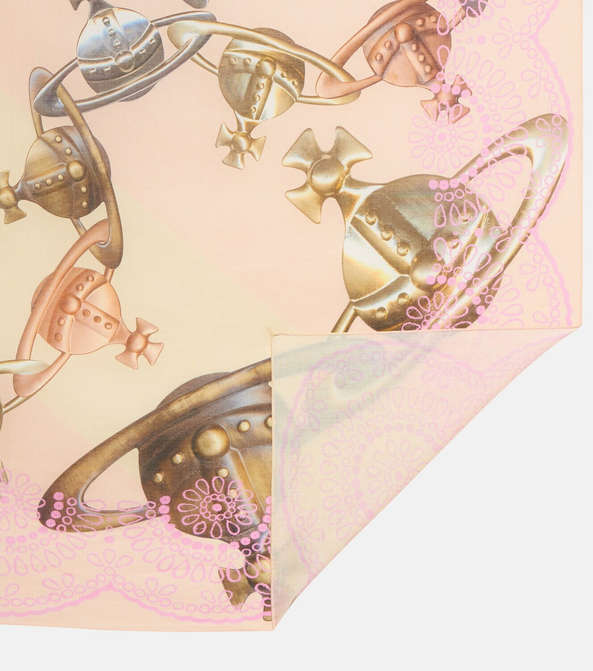 ★Vivienne Westwood★ Vivienne Westwood ORB Ript Cotton Coll Vivienne Westwood Necklace Medium Orb Gunmetal x Red Top 6.5