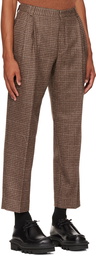 Dries Van Noten Brown Pleated Trousers