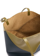 Loewe Puzzle Fold Medium Leather Tote - Navy - One Size