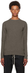 Rick Owens Gray Biker Sweater