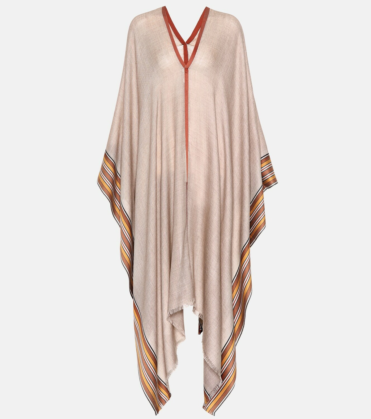 Loro Piana The Suitcase Stripe silk and cashmere poncho Loro Piana