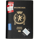 Balenciaga Black Calfskin Passport Holder