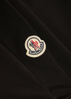 Moncler Logo-appliquéd Piqué Cotton Polo Shirt Black